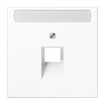 JUNG LS969-1NAUAWW Abdeckung für IAE/UAE-Anschlussdosen, 1 x 8-polig, mit Schriftfeld, Thermoplast, Serie LS, alpinweiß 