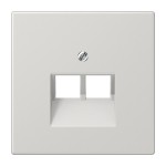 JUNG LS969-2UALG Abdeckung für IAE/UAE-Anschlussdosen, 2 x 8-polig, Thermoplast, Serie LS, lichtgrau 