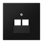 JUNG LS969-2UASWM Abdeckung für IAE/UAE-Anschlussdosen, 2 x 8-polig, Thermoplast lackiert, Serie LS, graphitschwarz matt 