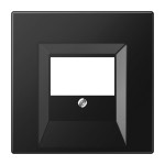 JUNG LS969TSWM Abdeckung für TAE-Anschlussdosen, 1fach, Thermoplast lackiert, Serie LS, graphitschwarz matt 