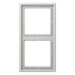 JUNG LS982LG Rahmen 2fach, LS 990, IP 44, Duroplast, lichtgrau, senkrechte und waagerechte Montage 