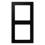JUNG LS982SWM Rahmen 2fach, LS 990, IP 44, Duroplast lackiert, graphitschwarz matt, senkrechte und waagerechte Montage 