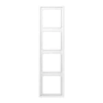 JUNG LS984WWM Rahmen 4fach, LS 990, IP 44, Duroplast lackiert, schneeweiß matt, senkrechte und waagerechte Montage 