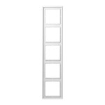 JUNG LS985WW Rahmen 5fach, LS 990, IP 44, Duroplast, alpinweiß, senkrechte und waagerechte Montage 