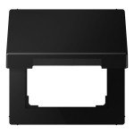 JUNG LS990BFKLSWM Klappdeckel (mit Rückstellfeder), Thermoplast lackiert, Serie LS, graphitschwarz matt, senkrechte und waagerechte Montage 