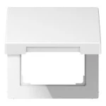 JUNG LS990KLWW Klappdeckel (mit Rückstellfeder), Duroplast, Serie LS, alpinweiß, senkrechte und waagerechte Montage 