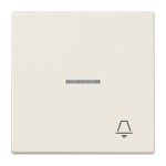 JUNG LS990KO5K Wippe 1fach, Symbol Klingel, mit Lichtleiter, Duroplast, Serie LS, weiß 