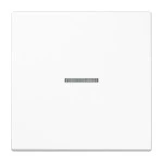 JUNG LS990KO5WW Wippe 1fach, mit Lichtleiter, Duroplast, Serie LS, alpinweiß 