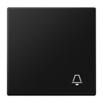 JUNG LS990KSWM Wippe 1fach, Symbol Klingel, Duroplast lackiert, Serie LS, graphitschwarz matt 