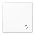 JUNG LS990KWW Wippe 1fach, Symbol Klingel, Duroplast, Serie LS, alpinweiß 