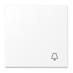 JUNG LS990KWWM Wippe 1fach, Symbol Klingel, Duroplast lackiert, Serie LS, schneeweiß matt 