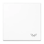 JUNG LS990LWW Wippe 1fach, Symbol Licht, Duroplast, Serie LS, alpinweiß 