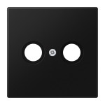 JUNG LS990TVSWM Abdeckung für Antennendosen 1fach, Thermoplast lackiert, Serie LS, graphitschwarz matt 