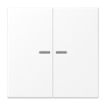 JUNG LS995KO5WWM Wippe 2fach, mit Lichtleiter, Duroplast lackiert, Serie LS, schneeweiß matt 