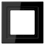JUNG LSD981SW Rahmen 1fach, LS-DESIGN, Duroplast, schwarz, senkrechte und waagerechte Montage 