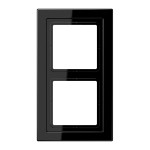 JUNG LSD982SW Rahmen 2fach, LS-DESIGN, Duroplast, schwarz, senkrechte und waagerechte Montage 