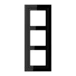 JUNG LSD983SW Rahmen 3fach, LS-DESIGN, Duroplast, schwarz, senkrechte und waagerechte Montage 