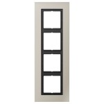 Jung LSP984ES Rahmen 4-fach senkrechte und waagerechte Montage LS PLUS Edelstahl 