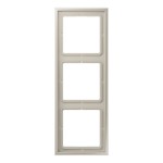 JUNG LSZES983BF Rahmen 3fach, LS ZERO, Thermoplast lackiert, Edelstahl, senkrechte und waagerechte Montage 