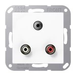 JUNG MAA1011WW Cinch Audio / Miniklinke 3,5 mm, Thermoplast, Serie AS/A, alpinweiß 