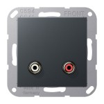 JUNG MAA1021ANM Cinch Audio, Thermoplast lackiert, Serie A, anthrazit matt 