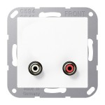 JUNG MAA1021WW Cinch Audio, Thermoplast, Serie AS/A, alpinweiß 