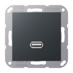 JUNG MAA1122ANM USB 2.0, Thermoplast lackiert, Serie A, anthrazit matt 