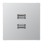 JUNG MAAL1153 2 x USB 2.0, Serie LS, Aluminium 