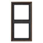 JUNG ME2982AT Rahmen 2fach, LS 990, Messing antik, senkrechte und waagerechte Montage 