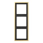 JUNG ME2983C Rahmen 3fach, LS 990, Messing classic, senkrechte und waagerechte Montage 