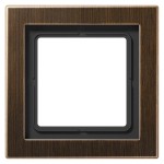 JUNG MED2981AT Rahmen 1fach, LS-DESIGN, Messing antik, senkrechte und waagerechte Montage 
