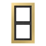 JUNG MED2982C Rahmen 2fach, LS-DESIGN, Messing classic, senkrechte und waagerechte Montage 