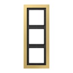 JUNG MED2983C Rahmen 3fach, LS-DESIGN, Messing classic, senkrechte und waagerechte Montage 