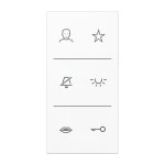 JUNG SIV6LSDCWW Design-Cover Video, F50, Symbole für Video, Thermoplast, Serie LS, alpinweiß 