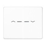Jung SL595KO5PWW Wippe 2-fach mit Lichtleiter mit Pfeilsymbolen Aluminium lackiert Serie SL alpinweiß 