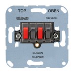 JUNG SLA2AN Stereo-Lautsprecher-Anschlussdose 25 V ~, 60 V DC 2fach 