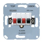 JUNG SLA2WW Stereo-Lautsprecher-Anschlussdose 25 V ~, 60 V DC 2fach 