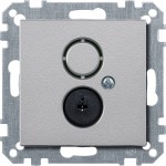 Merten Lautsprecher-Steckdosen-Einsatz, aluminium, System M 