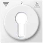 Merten Zentralplatte für Rollladen-Tast-Rastschalter-Einsätze, polarweiß, System M 