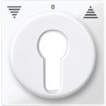 Merten Zentralpl. f. Rollladen-Tast-Rastschalter-Einsätze, polarweiß glänzend, System M 