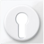 Merten Zentralplatte für Wechsel-Rastschalter-Einsatz, polarweiß glänzend, System M 