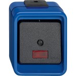 Merten Wipp-Kontrollschalter, Aus, 3-polig, blau, SCHLAGFEST 