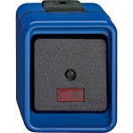 Merten Wipptaster, Schließer, 1-polig mit separaten Meldekontakten, blau, SCHLAGFEST 