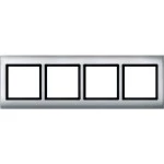 Merten AQUADESIGN-Rahmen, 4fach, aluminium 