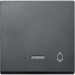 Merten Wippe mit Kontrollfenster und Aufdruck Klingel, anthrazit, System M 