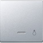 Merten Wippe mit Kontrollfenster und Aufdruck Licht, aluminium, System M 