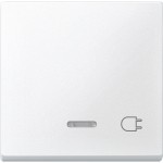 Merten Wippe mit Kontrollfenster und Aufdruck Steckdose, polarweiß, System M 