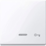 Merten Wippe mit Kontrollfenster und Aufdruck Schlüssel, aktivweiß glänzend, System M 