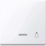 Merten Wippe mit Kontrollfenster und Aufdruck Licht, aktivweiß glänzend, System M 