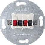 Merten Lautsprecher-Anschluss-Einsatz, 2fach, polarweiß 